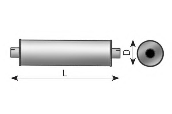DINEX 89403 Middle Silencer, universal